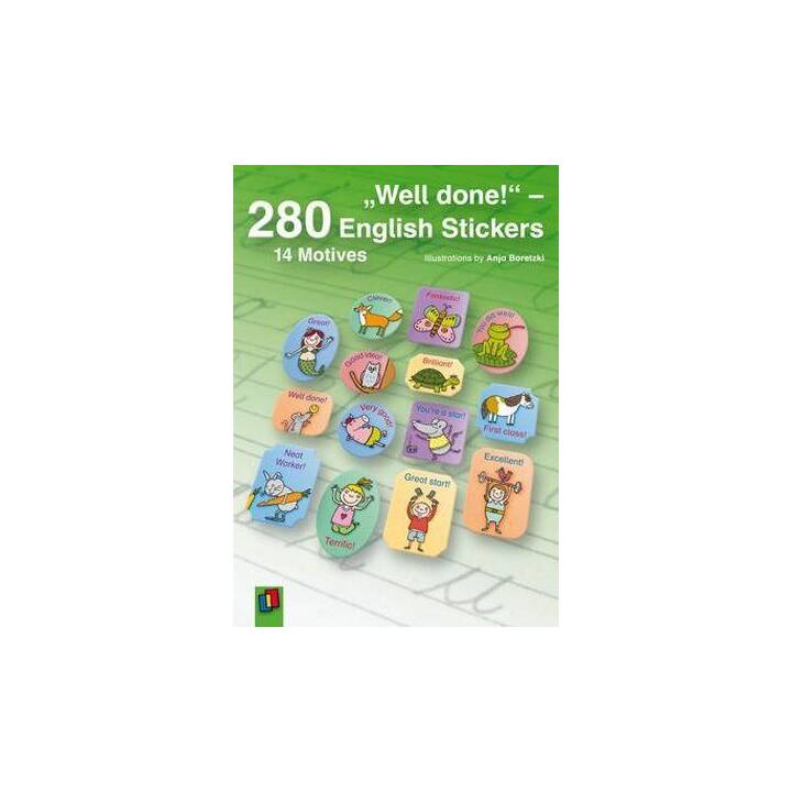 "Well done!" - 280 English Stickers