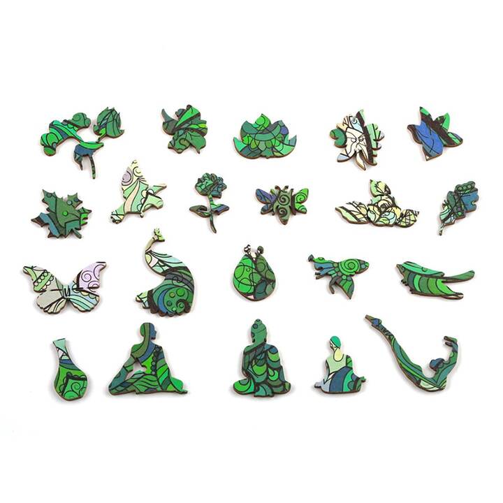 EG Puzzle (200 Teile) - grün - Lotus