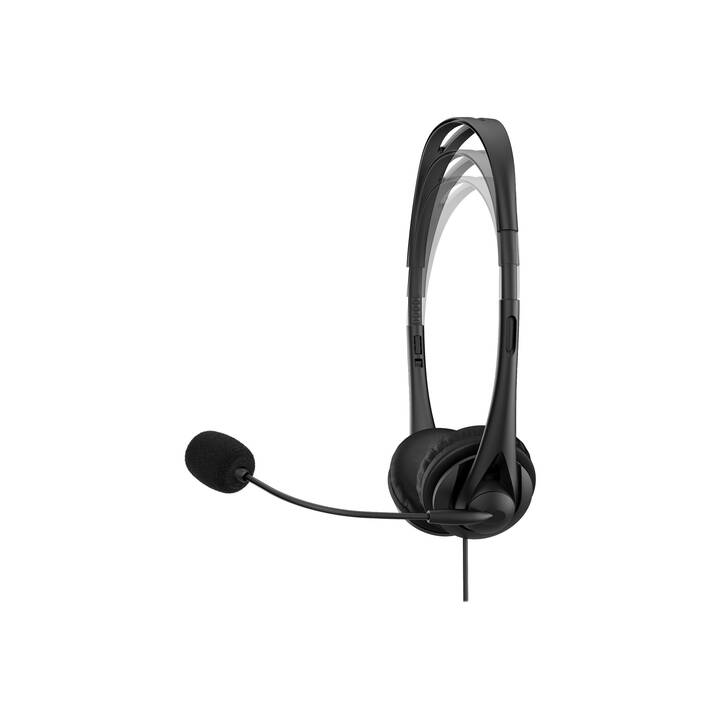 HP Office Headset (On-Ear, Kabel, Schwarz)