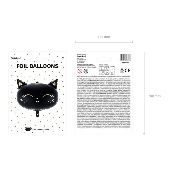PARTYDECO Ballon en feuille Cat (1 pièce)