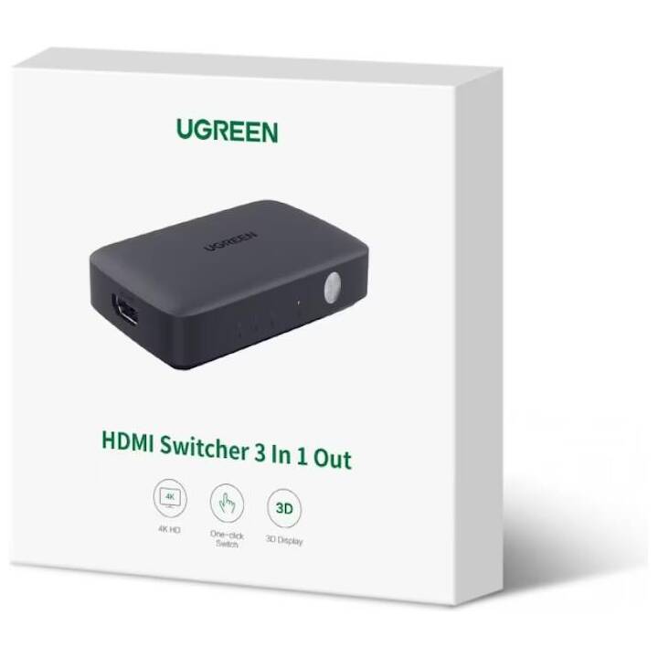 UGREEN 3 In 1 Out Video-Switch (4 x HDMI)