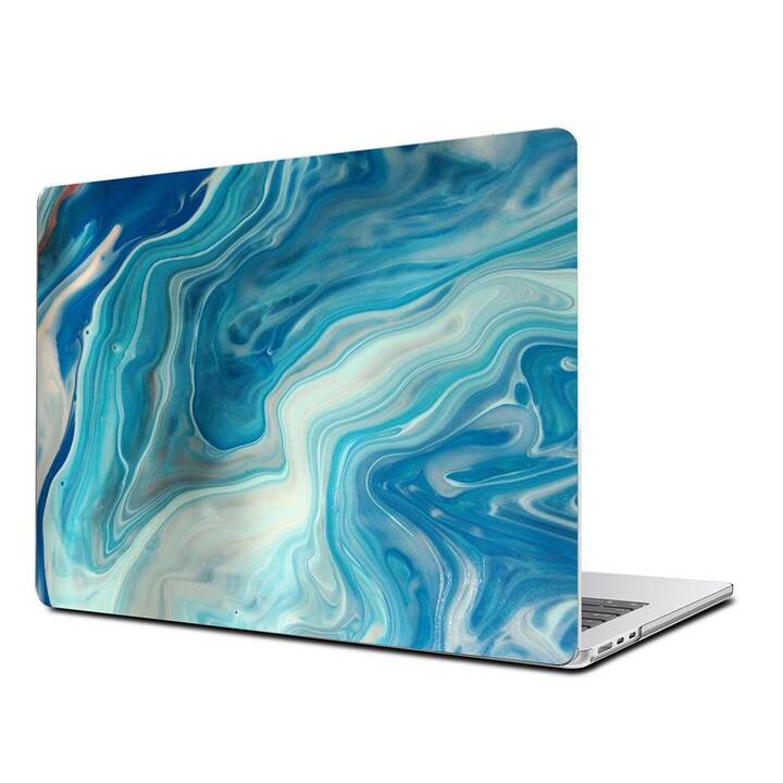 EG Coque rigide (MacBook Air 13" M3 2024, Marbre, Bleu)