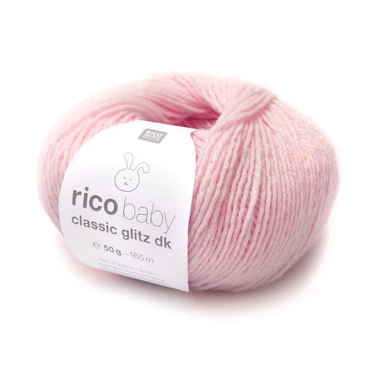 RICO DESIGN Wolle Baby Classic Glitz dk (50 g, Pink, Rosa)