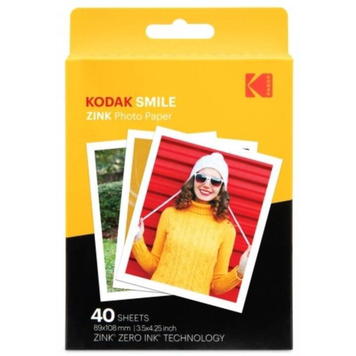 KODAK Smile Pellicule instantané (Kodak Smile Zink 3.5" x 4.25", Blanc)