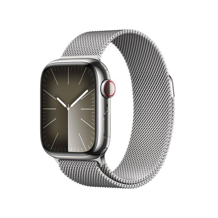 APPLE Watch Series 9 GPS + Cellular (41 mm, Acier inox, 4G)