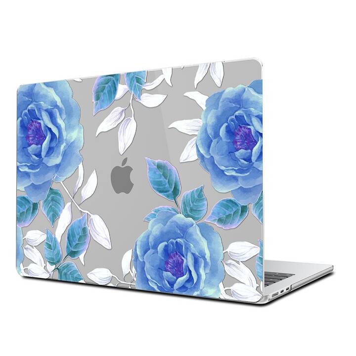 EG Coque rigide (MacBook Air 13" M2 2022, Fleurs, Bleu)