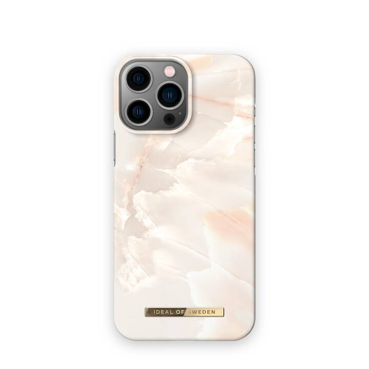 IDEAL OF SWEDEN Backcover Rose Pearl Marble (iPhone 14 Pro Max, Marbre, Abrioct, Blanc)