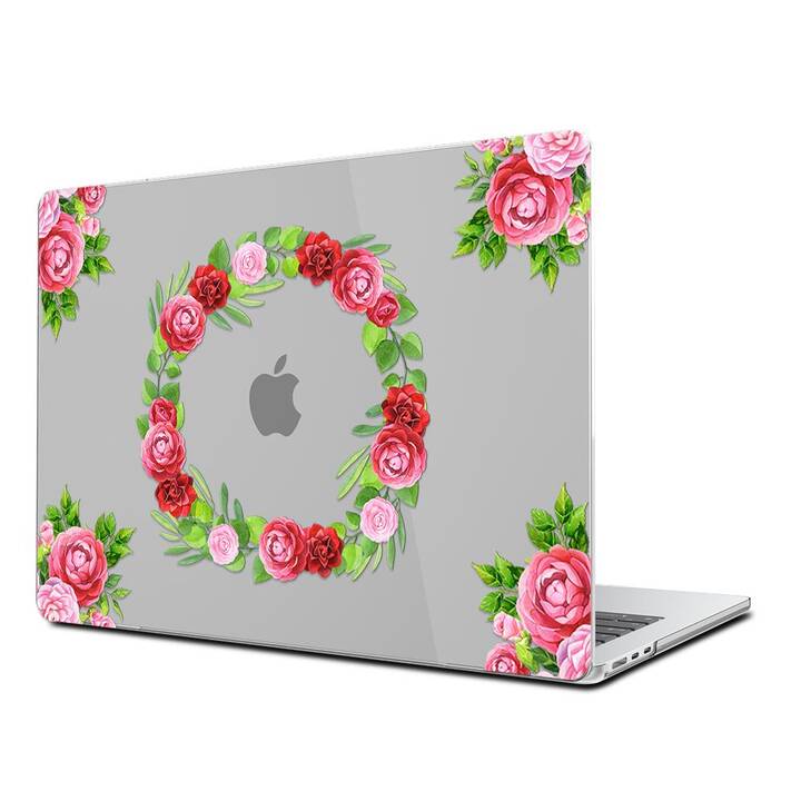 EG Coque rigide (MacBook Air 13" M2 2022, Fleurs, Rouge)
