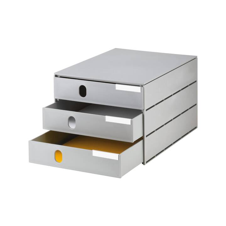 STYRO Büroschubladenbox (C4, 24.6 cm  x 33.5 cm  x 20 cm, Grau)