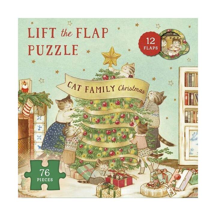 QUARTO PUBLISHING GROUP Lift the Flap Cat Family Christmas Puzzle (76 x)
