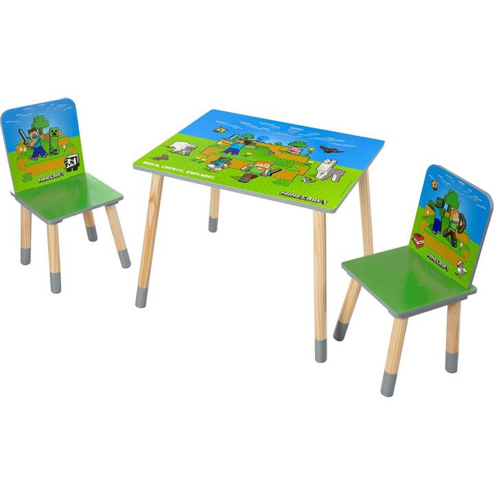 PHOENIX Set di tavoli e sedie per bambini (Verde, Blu)