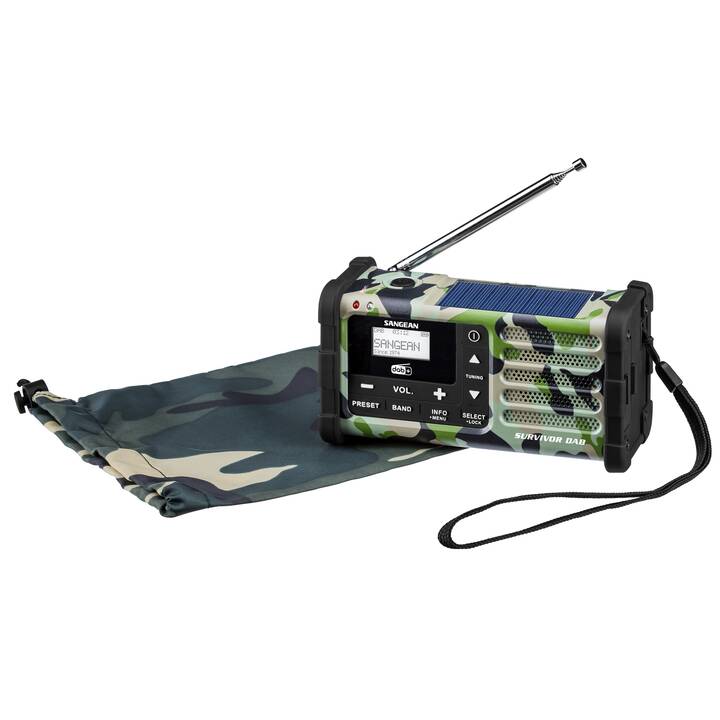 SANGEAN ELECTRONICS MMR-88 Digitalradio (Gelb, Camouflage, Mehrfarbig)
