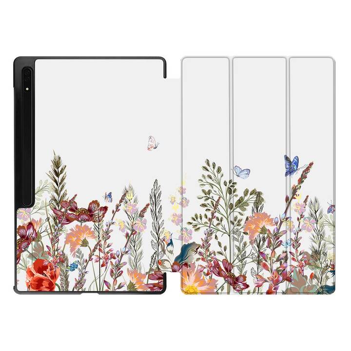 EG Housse (11", Galaxy Tab S9, Fleurs, Multicolore)