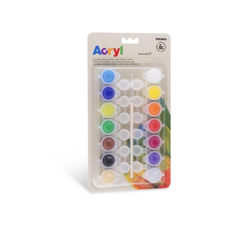 PRIMO Couleur acrylique Set (14 x 4.5 ml, Multicolore)