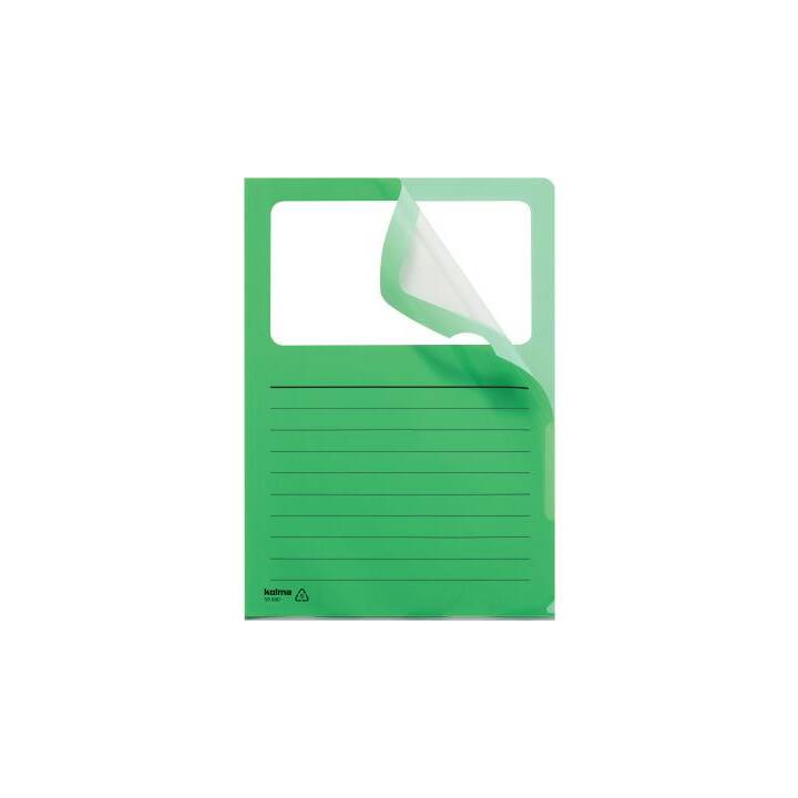 KOLMA RACER Cartellina trasparente Visa Script (Verde, A4, 10 pezzo)
