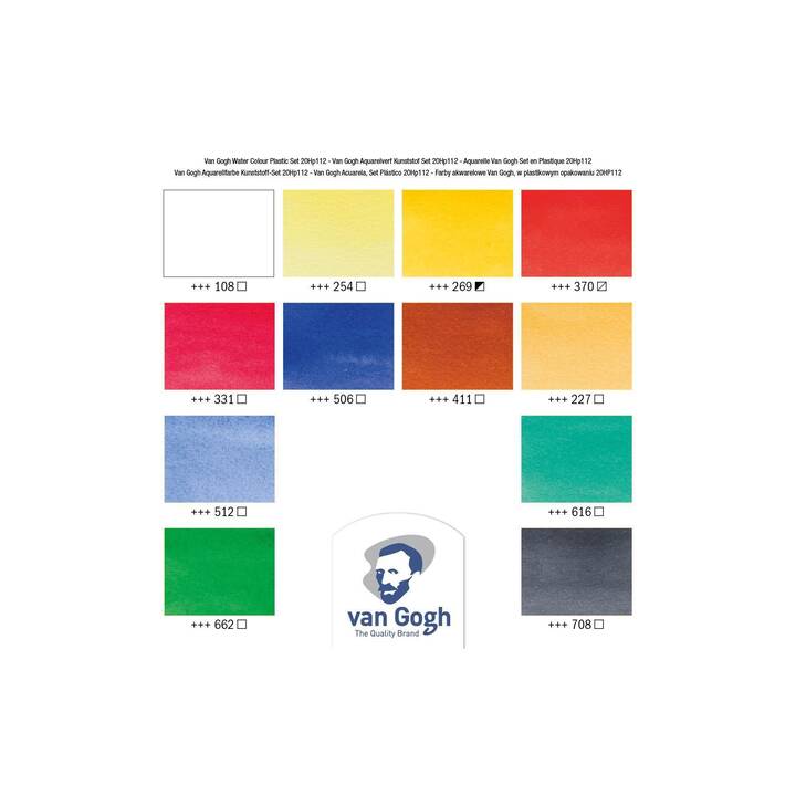 VAN GOGH Aquarellfarbe Set (12 x 10 ml, Mehrfarbig)
