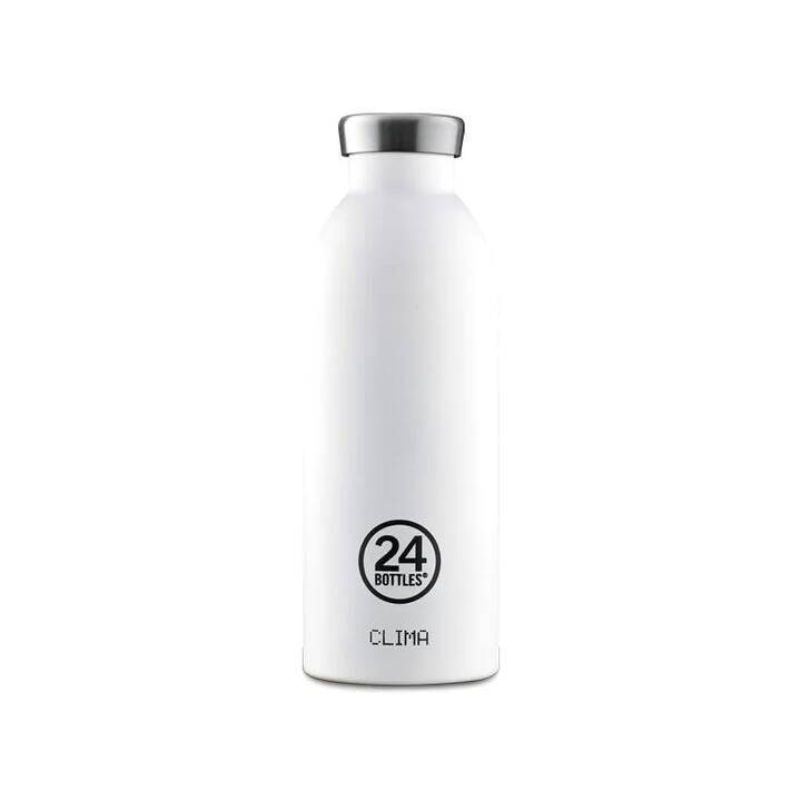 24BOTTLES Thermo Trinkflasche Clima Ice White (0.5 l, Weiss)