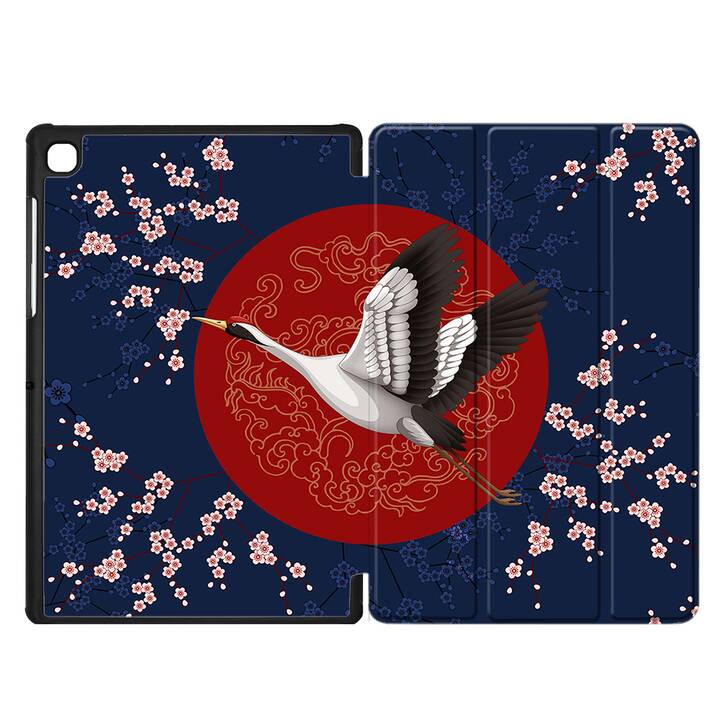 EG coque pour Samsung Galaxy Tab A7 Lite 8.7" (2021) - bleu - oiseau grue