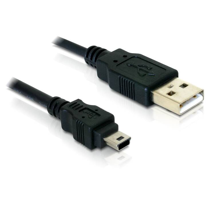 DELOCK USB-Kabel (Mini USB Typ-B, USB 2.0 Typ-A, 1.5 m)