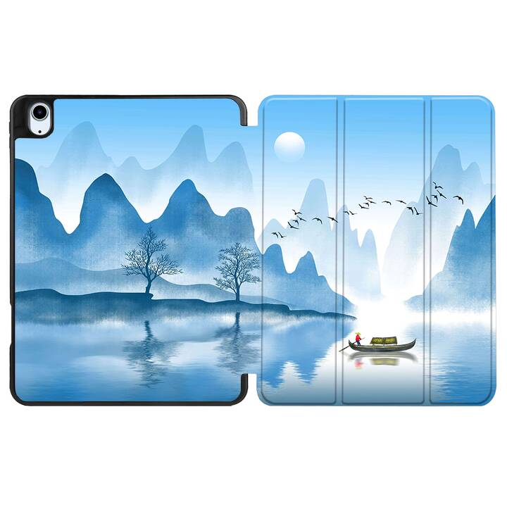 EG coque pour iPad Air 10.9" (2022) 5e génération - bleu - peinture de paysage