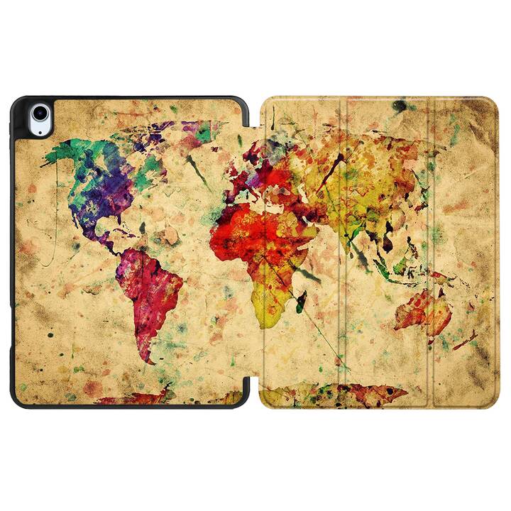 EG custodia per iPad Air 10.9" (2022) 5a generazione - marrone - mappa