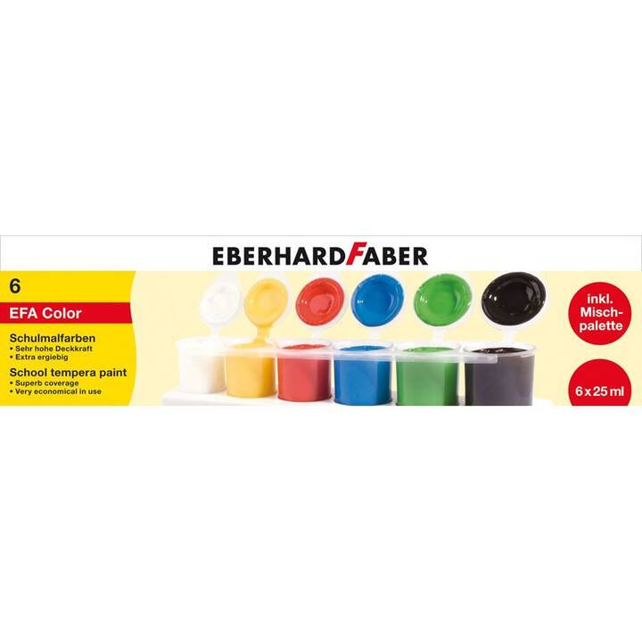 EBERHARDFABER Peinture à la tempera Gouache Set (6 x 25 ml, Multicolore)
