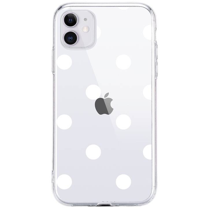 EG cover posteriore per iPhone 12 Mini 5.4" (2020) - bianco - puntini