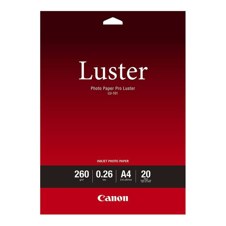 CANON LU-101 Pro Luster Carta fotografica (20 foglio, A4, 260 g/m2)