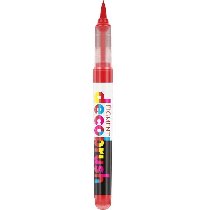 KARIN Pennarello acrilico Pigment DecoBrush 032U (Rosso, 4 pezzo)