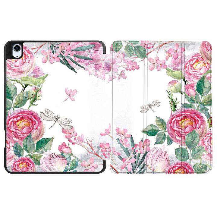 EG coque pour iPad Air 10.9" (2022) 5e génération - rose - fleurs