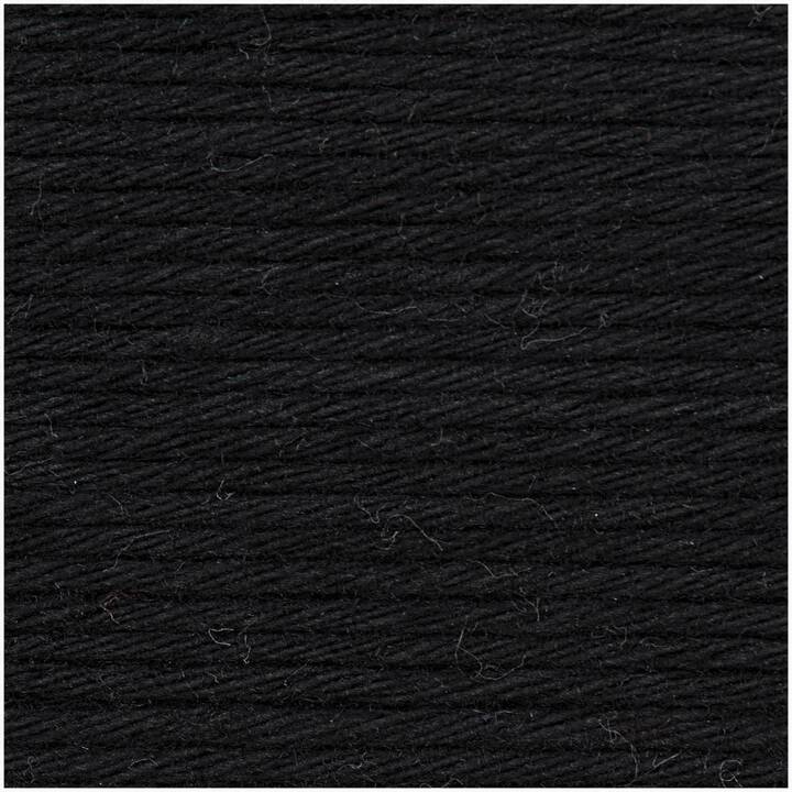 RICO DESIGN Wolle Creative Cotton Aran (50 g, Schwarz)