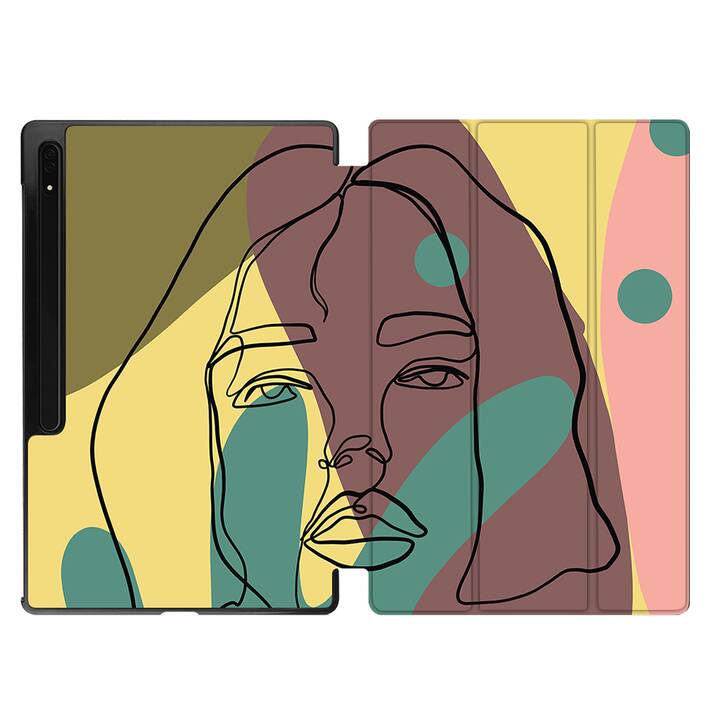 EG coque pour Samsung Galaxy Tab S8 Ultra 14.6" (2022) - Multicolore - dessin au trait