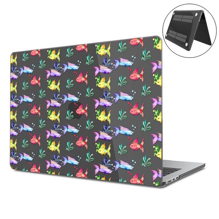 EG Hardcase (MacBook Air 13" M2 2022, Fisch, Transparent, Schwarz)