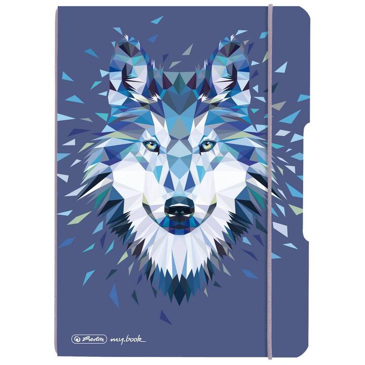 HERLITZ Carnets Wild Animals Wolf (A5, Quadrillé)