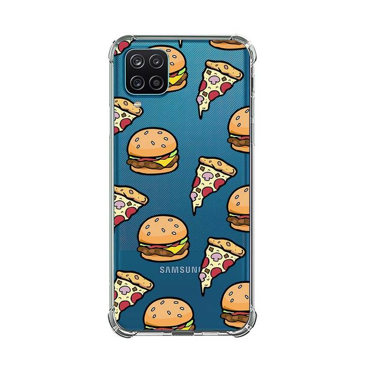 EG Backcover (Galaxy A12, Pizza, Transparent)