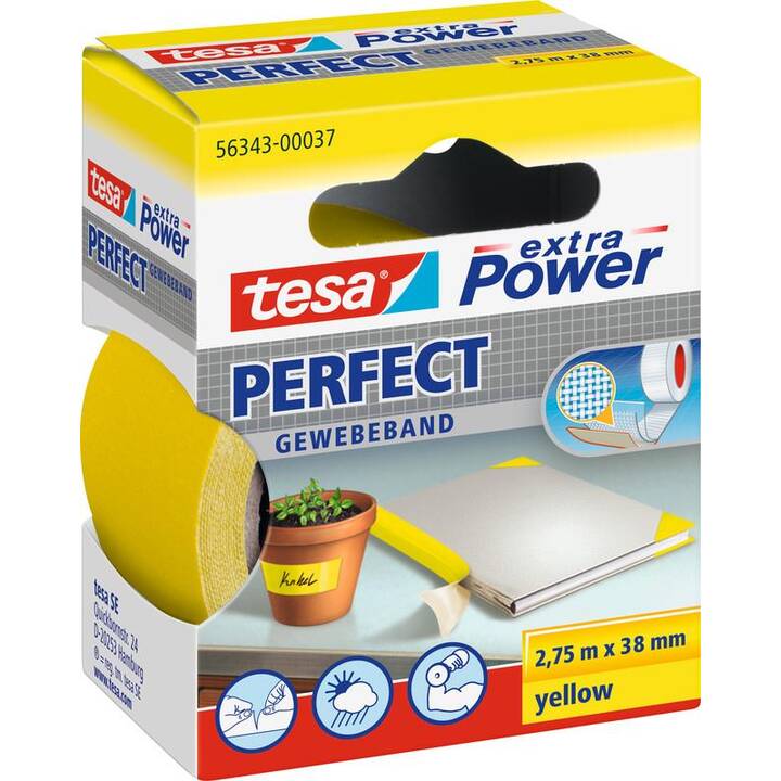 TESA Bande de tissu Extra Power Perfect (38 mm x 2.75 m, 1.0 pièce)