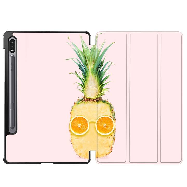 EG coque pour Samsung Galaxy Tab S8+ 12.4" (2022) - jaune - ananas