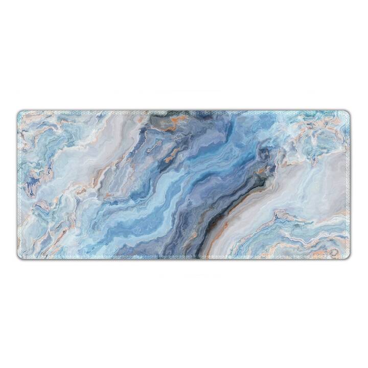 EG tapis de clavier (80x30cm) - bleu - marbre
