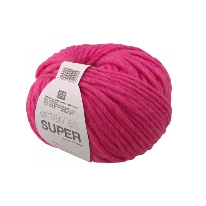 RICO DESIGN Lana Super Super Chunky (100 g, Pink, Rosa)