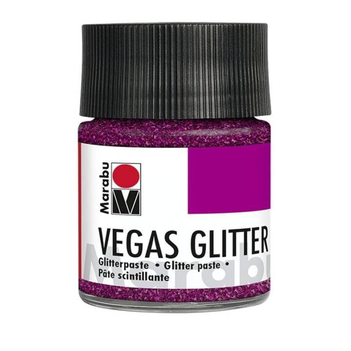 MARABU Kreativfarbe Vegas (50 ml, Transparent, Schwarz, Pink, Rosa)