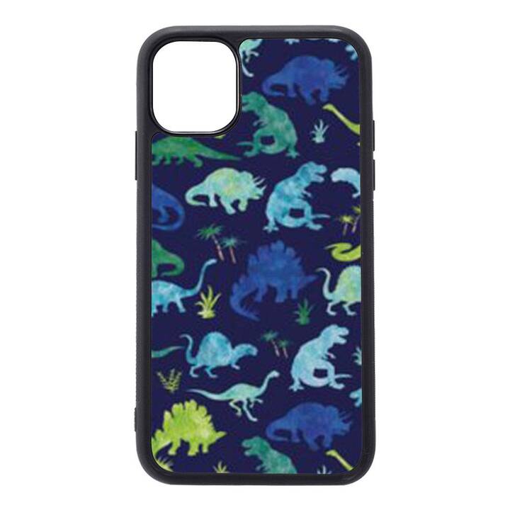 EG Backcover (iPhone 14, Dinosaurier, Blau)