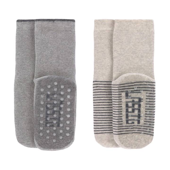 LÄSSIG Babysocken (15-18, Beige, Grau)