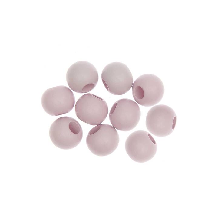 RICO DESIGN Perlen (10 Stück, Holz, Rosé)