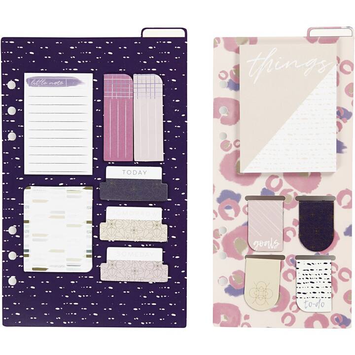 CREATIV COMPANY Notes autocollantes (8 pièce, Beige, Rose, Pourpre, Doré)