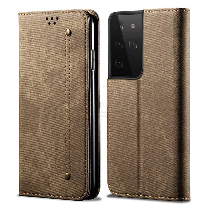 EG Mornrise custodia a portafoglio per Samsung Galaxy S21 Plus 6.7" (2021) - cachi