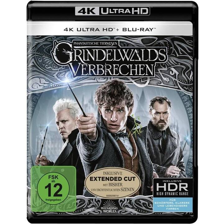 Phantastische Tierwesen 2 (4K Ultra HD, Versione per il cinema, Extended Edition, DE, IT, EN, FR)