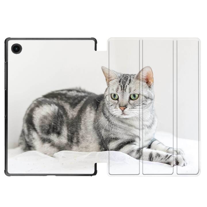 EG coque pour Samsung Galaxy Tab A8 10.5" (2021) - chat - gris