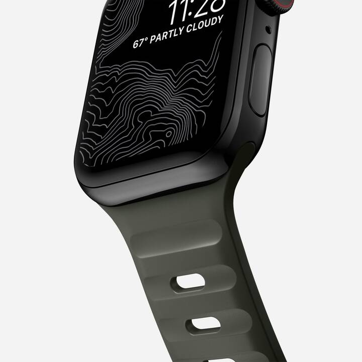 NOMAD GOODS Sport Armband (Apple Watch 45 mm / 42 mm / 49 mm / 44 mm, Grün)