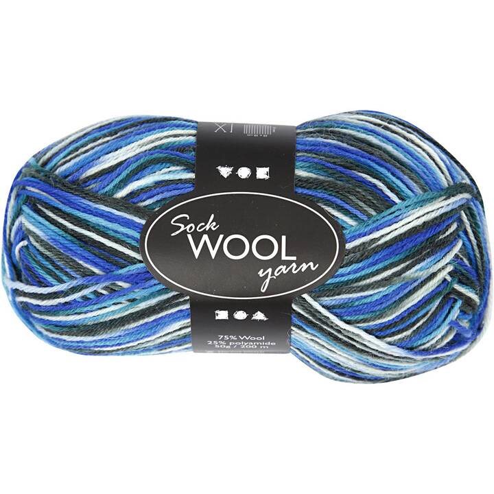 CREATIV COMPANY Wolle (50 g, Blau, Türkis, Mehrfarbig)