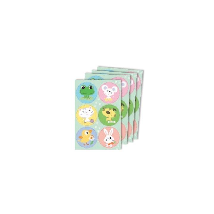 BRAUN + COMPANY Sticker Little Animals (Hase, Vogel, Hund, Frosch)